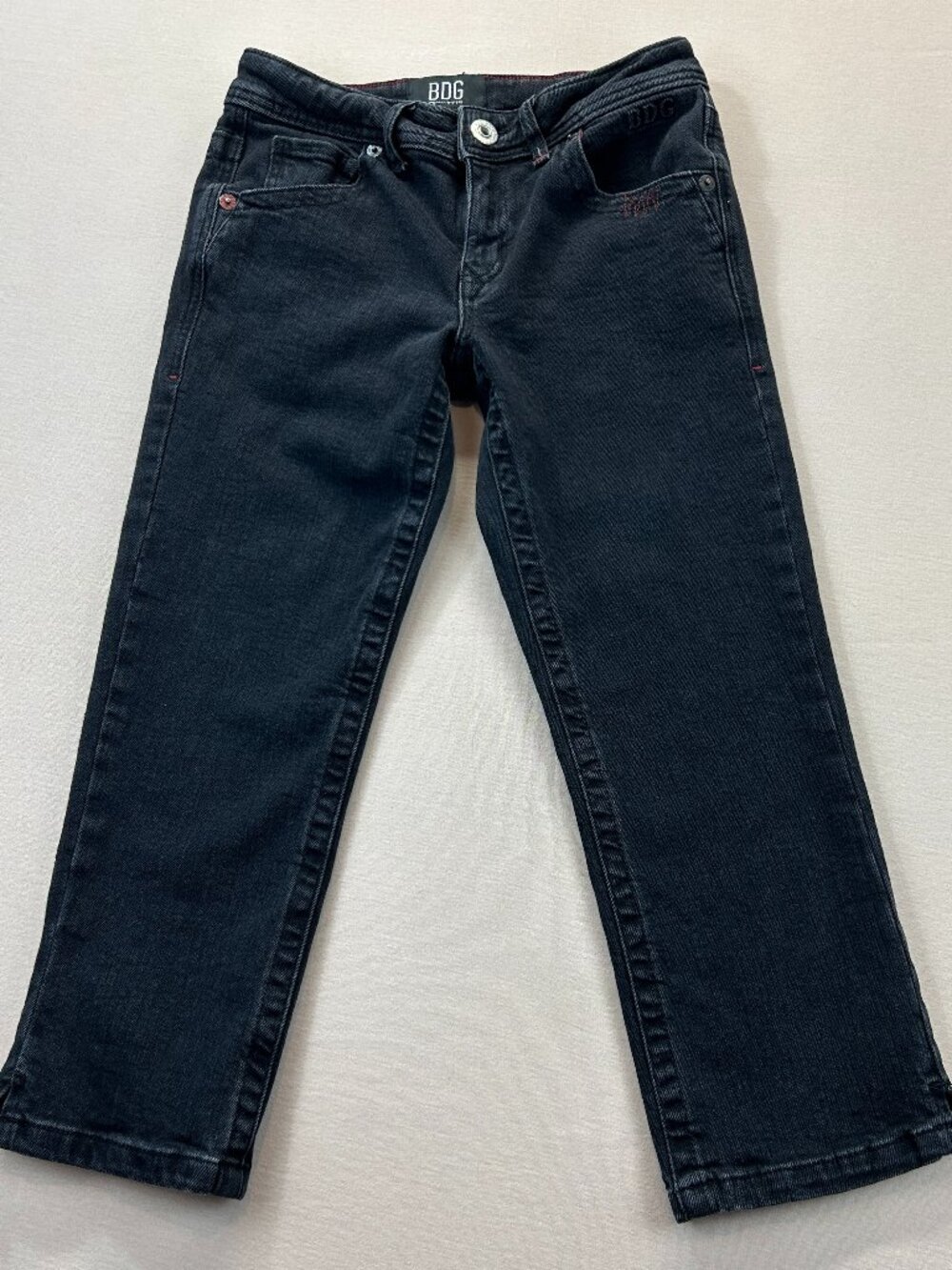 BDG Urban Outfitters Jeans Womens Size 26 Black Denim Dark Wash Capri Stretch